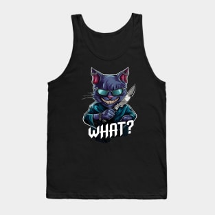 Cat With Knife Tank Top